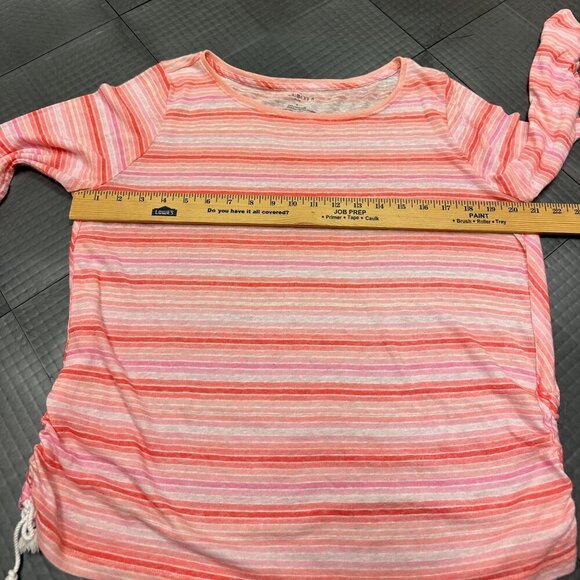 TALBOTS PLUS XL WOMENS PINK STRIPE LIGHTWEIGHT BLOUSE SHIRT - Picture 8 of 8